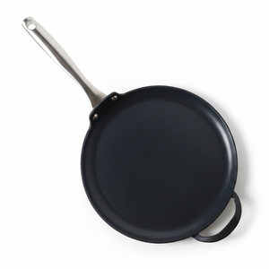Panela de Ferro Fundido Leve Preta Pré-Tratada para Pizza e Cozinha com Cabo de Metal para Uso em Restaurantes - Product Image 5