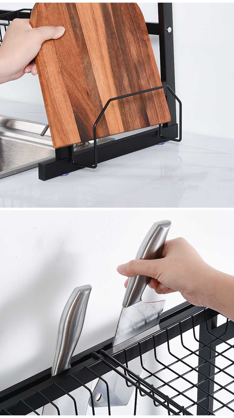 Stainless Steel Kitchen Organizer Rack Over The Sink Dish Drying Rack