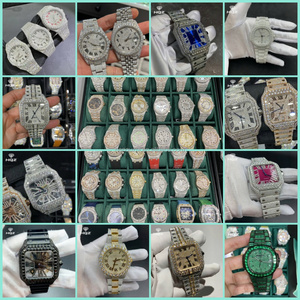 Montre-bracelet automatique unisexe de luxe en moissanite VVS, cadran saphir 42 mm, affichage par aiguilles, étanche 30 bars - Product Image 5