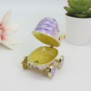 Shinnygifts hình bầu dục đính hộp thiết kế mới bé vận chuyển hình dạng men hộp đồ trang sức cho quà tặng em bé và lễ kỷ niệm sinh nhật - Product Image 6