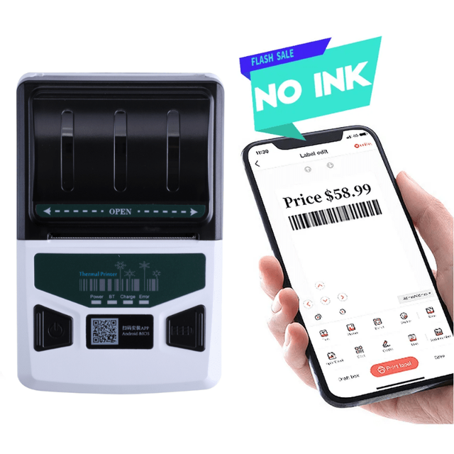 Wireless Handheld Mobile Imprimante Etiquette Autocollant Mini Impresora Termica Bluetooth Mini Printer for Small Business
