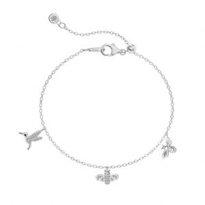 Dylam Stylish <b>Cute</b> Design Jewel Link Chain 5A Cubic Zirconia Bird Bee Pendant <b>Bracelets</b> for Women Daily Wear Jewelry - Product Image 1