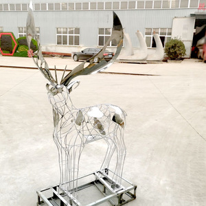 Escultura de Ciervo Hueco Jiahua de Acero Inoxidable para Jardín, Figura de Animal para Montar en el Suelo, Decoración Navideña Hecha a Mano - Product Image 4
