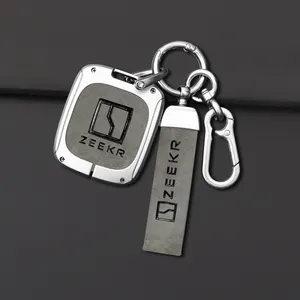 רכב מרחוק מפתח Case כיסוי מעטפת עבור ג 'ילי Zeekr 001 009X2023 אוטומטי Keyless פגז אבץ סגסוגת אביזרי Keychain מחזיק