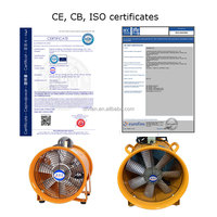 Ventilateur d'extraction axial industriel 12 pouces 220V, ventilateur de ventilation à haut débit d'air, souffleur portable pour la circulation d'air en entrepôt et atelier