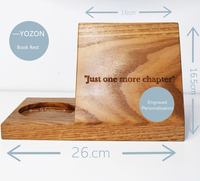 Support de livre en bois personnalisé, support de livre et tasse en bois massif
