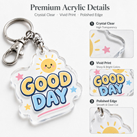 CNAWO Breloques Anime Transparentes Personnalisées en Acrylique Porte-clés en Plastique Mignon Tendance Mode Cadeaux Souvenirs