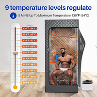 1 Bain de vapeur et sauna, cabines de sauna, couverture de sauna, sauna extérieur et intérieur, jusqu'à 137 ℉   avec machine à vapeur