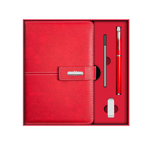 Logo personnalisé 2025 papeterie de luxe carnet de notes stylo bouteille coffret cadeau affaires noir en cuir PU journal magnétique A5 avec boîte/ - Product Image 1