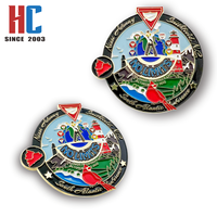 Épinglette en émail souple personnalisée en usine depuis 20 ans, modèle Path Finder Class Spinner Pin, pour Camporee chrétien Adventiste, thème ballon de football