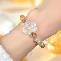 Bracelet de renard à neuf queues en cristal blanc cristal Duobao naturel en gros