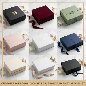 Caja de Perfume Ecológica de Lujo con Estampado Dorado, Caja Rígida Magnética con Certificación FSC para Fragancias, con Logotipo Personalizado para Perfume Francés de 100 ml - Product Image 3