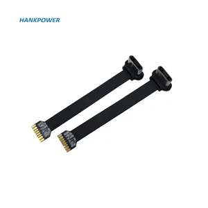 USB C To 8 Pin Injection Mold Flat FPC FPV Cable Type C T Shape Male Wireless Charging Plug With FPC Flexible Row Cable