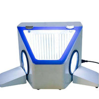 Armoire d'extraction de poussière dentaire portable avec lampe sans ombre, boîte à poussière sous vide pour le polissage en laboratoire, le sablage et la restauration métallique