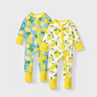 Combinaison pour bébé nouveau-né en fibre de bambou, manches longues, combinaison de sommeil, fermeture éclair YKK, certifiée CPC, combinaison pour nourrisson et tout-petit, pyjama, fabrication en usine