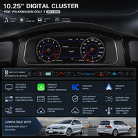 TABLEAU DE BORD NUMÉRIQUE APPLICABLE AUX NOUVELLES VW Golf 7 MK7 (2014-2020) - CarPlay Sans Fil, Android Auto, Écran 10,25 pouces, Garantie 12 Mois