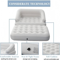 Sofá Cama Inflable, Colchón de Aire para Acampar, Sofá de Aire para Acampar al Aire Libre, Sofá Cama Extraíble con Material de Flocado