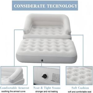 Sofá Cama Inflable, Colchón de Aire para Acampar, Sofá de Aire para Acampar al Aire Libre, Sofá Cama Extraíble con Material de Flocado - Product Image 6