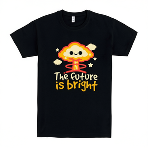 T-shirt The Future Is Bright nera unisex taglia M per adulti, maglietta promozionale - Product Image 3