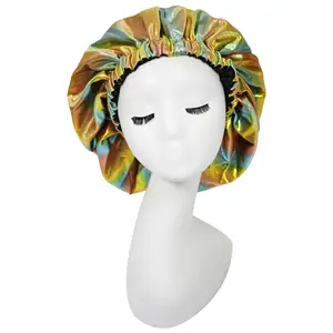 Wholesale Silk Satin Bonnet Hair Cover Sleep Cap Silk Turban Head Wrap