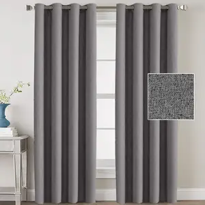 Cortinas de cortinas pretas cinza escuro atacado