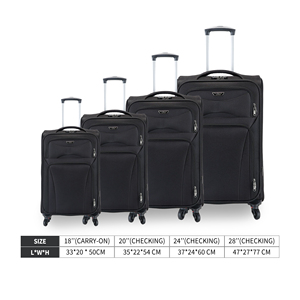 Ensemble de bagages de luxe classique unisexe imperméable en 4 pièces avec <span class=keywords><strong>valise</strong></span> à roulettes <span class=keywords><strong>légère</strong></span> en <span class=keywords><strong>tissu</strong></span> Oxford à 4 roues - Product Image 2