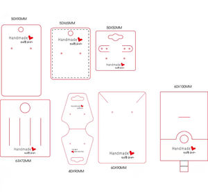 Cartes de vœux personnalisées avec logos, étiquettes suspendues pour bijoux et boucles d'oreilles, cartes en papier kraft, estampage à chaud, perforation, impression flexographique - Product Image 2