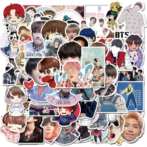 ZY2332S 74Pcs Kpop BT Cantor Adesivo Decorativo Para Crianças Menina Laptop Skate Bagagem Guitarra Scrapbook Arte Adesivo De Vinil