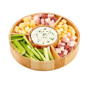 Cuenco para servir chips y DIP, juego de plato de aperitivo de madera con taza para salsa, <span class=keywords><strong>guacamole</strong></span>, Nacho, verduras, Taco, aperitivos con chips - Product Image 3