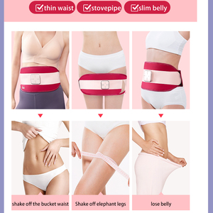Ceinture de <span class=keywords><strong>massage</strong></span> électrique amincissante pour brûler les graisses abdominales 3.7v rose sans fil avec télécommande 5V / 2A - Product Image 4