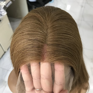 En stock <span class=keywords><strong>F</strong></span> Perruque Lace Top Perruque Juive Cheveux Humains Non Traités Grande Couche Fine Brin Perruques Européennes Juives Casher Cheveux Russes - Product Image 3