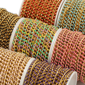 LS- B4246 Los llaveros multicolores más nuevos, venta al por mayor, cadena chapada en oro de 18 quilates, Gargantilla de cadena cubana a granel, collar de buena calidad - Product Image 4