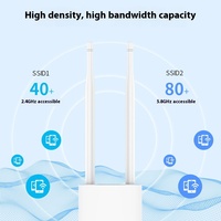 Punto de acceso inalámbrico al aire libre de alta potencia, cobertura de Wi-Fi omnidireccional de 1200m, para uso en exteriores, V2, De metros