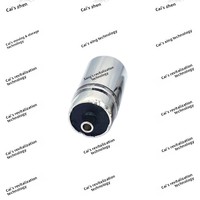 Connecteur de surveillance ZX DC 35135 à âme pleine, diamètre extérieur 60, prise de cordon d'alimentation nickelée, fiche en caoutchouc noir pour