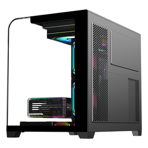 Boîtier d'ordinateur MicroATX Ruix <span class=keywords><strong>Firmament</strong></span> 2026, nouveau design, pour jeux, ordinateur de bureau, boîtiers PC de haute qualité avec verre trempé incurvé - Product Image 3
