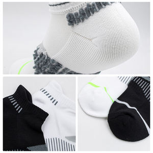 Kaus kaki olahraga katun pria kaus kaki lari ukuran remaja menyerap keringat Logo kustom olahraga rajutan untuk musim semi - Product Image 4