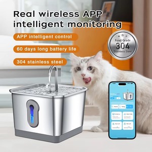 Fontaine à eau portable 5000 mAh avec surveillance par application, version à capteur radar, distributeur d'eau <span class=keywords><strong>pour</strong></span> chat, grande capacité 4L - Product Image 1