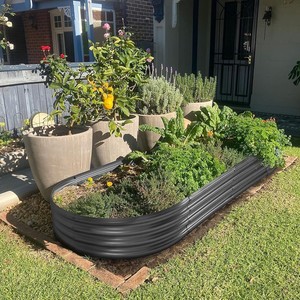 Galvanized Metal Raised Garden <b>Bed</b> Modular Colorful Planter Box for Outdoor Gardening Vegetable Flower Planting - Product Image 2