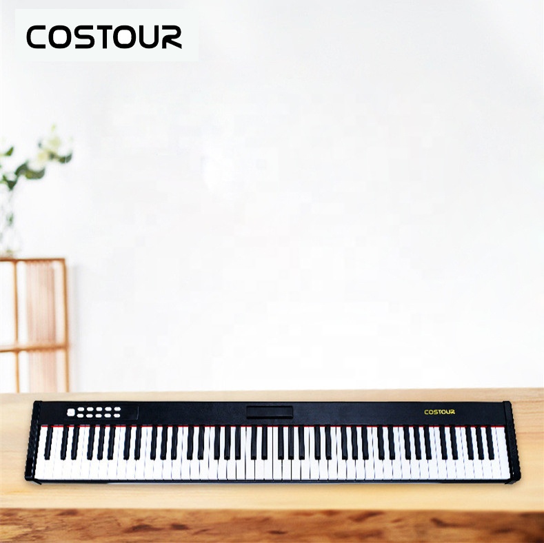 Белое пианино по стандарту клиента, 88 клавиш, средней длины, для студентов