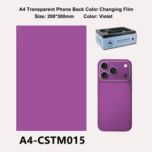 ฟิล์มสีกึ่งโปร่งแสงขนาด <span class=keywords><strong>A4</strong></span> สำหรับเครื่องซีลสูญญากาศแบบซองโทรศัพท์ ปิดคลุมเต็มรูปแบบ เปลี่ยนสีฝาหลังมือถือสำหรับ iPhone 17 - Product Image 4