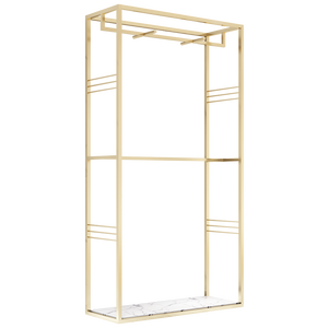Kustom Pakaian Retail Stackable Table Pakaian Rak Emas Mewah Pakaian Rak Pakaian Rak Pakaian Toko Mebel - Product Image 6