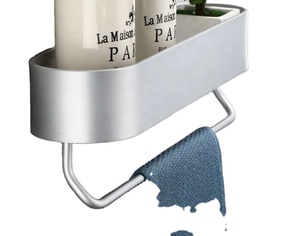 Wall Mounted Aluminum <b>Storage</b> <b>Rack</b> Wall Bathroom Shelves Towel Holder <b>Shower</b> Caddy - Product Image 3