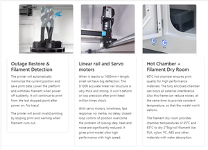 เครื่องพิมพ์สามมิติขนาดใหญ่ Creatbot D1000 หนึ่งลูกบาศก์เมตร ระดับอุตสาหกรรม หัวฉีดคู่ ขนาด 1000*1000*1000 มม. - Product Image 4