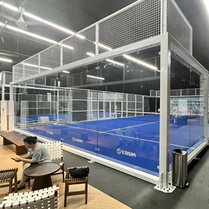 JSMC Prix d'usine <span class=keywords><strong>Terrain</strong></span> de tennis de paddle panoramique pour <span class=keywords><strong>terrain</strong></span> de tennis de <span class=keywords><strong>padel</strong></span> extérieur et intérieur Taille 10X20m - Product Image 1