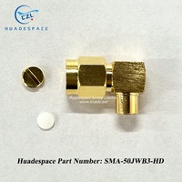 Precio de Fábrica Conector Coaxial RF SMA-50-3-3/111NE de 50 ohmios, Conector SMA-50JWB3-HD de Crimpado para Cable RG402 141 CZL Huadespace