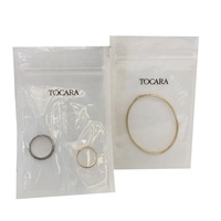 Sacs en plastique transparents imprimés sur mesure, refermables, pour bracelets, pochettes à fermeture éclair, sacs en plastique pour bagues, petits sachets pour emballage de bijoux