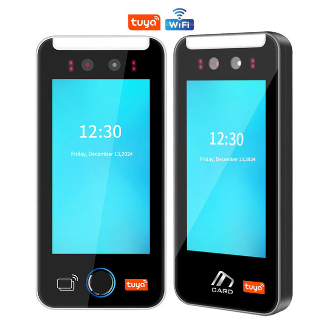 AI520F 3D Facial Recognition Fingerprint Access Control Attendance Waterproof WiFi TCPIP Network Free Cloud Software Api Mqtt