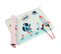 Sets de table en silicone antidérapants sans BPA pour enfants et tout-petits Tapis de table réutilisables et assiette pour aliments pour bébés à utiliser au restaurant