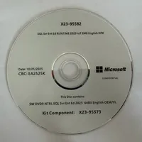 SQL Server 2025 Enterprise Edition, Pack DVD Internet en anglais avec CAL Core Illimité et Activation en Ligne, en Stock