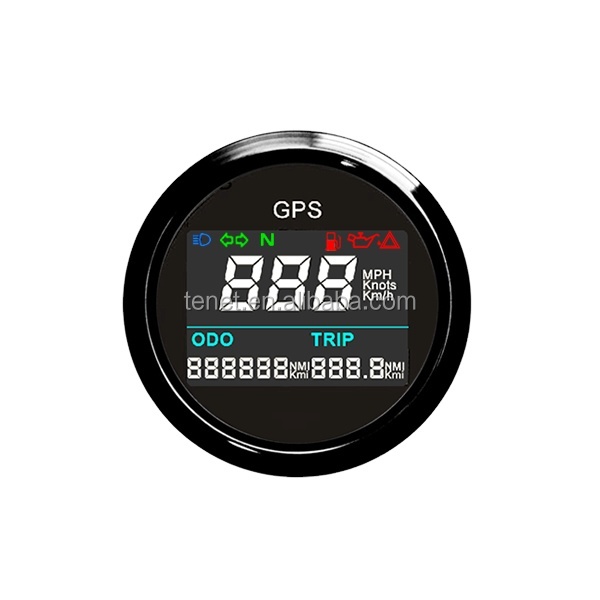 Digital GPS Speedometer with External Button for Motorcycles 2"